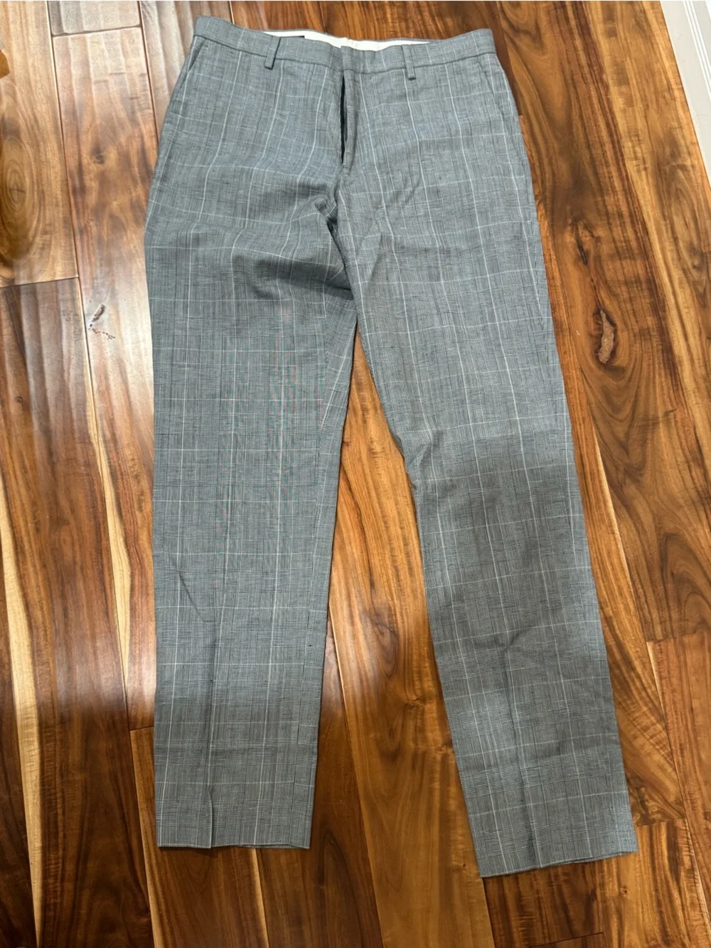 J. Crew Ludlow Slim Black and White Glen Plaid Trousers Size 32 W 32 L
